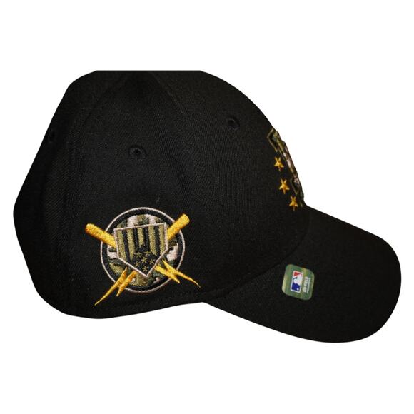 New Era 39THIRY Los Angeles Dodgers Hat Black Camo LA Logo Gold Stars Fitted Cap - Picture 5 of 6